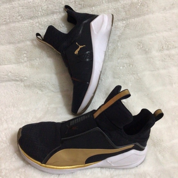 Fierce strap gold and black puma high-tops - Picture 6 of 7